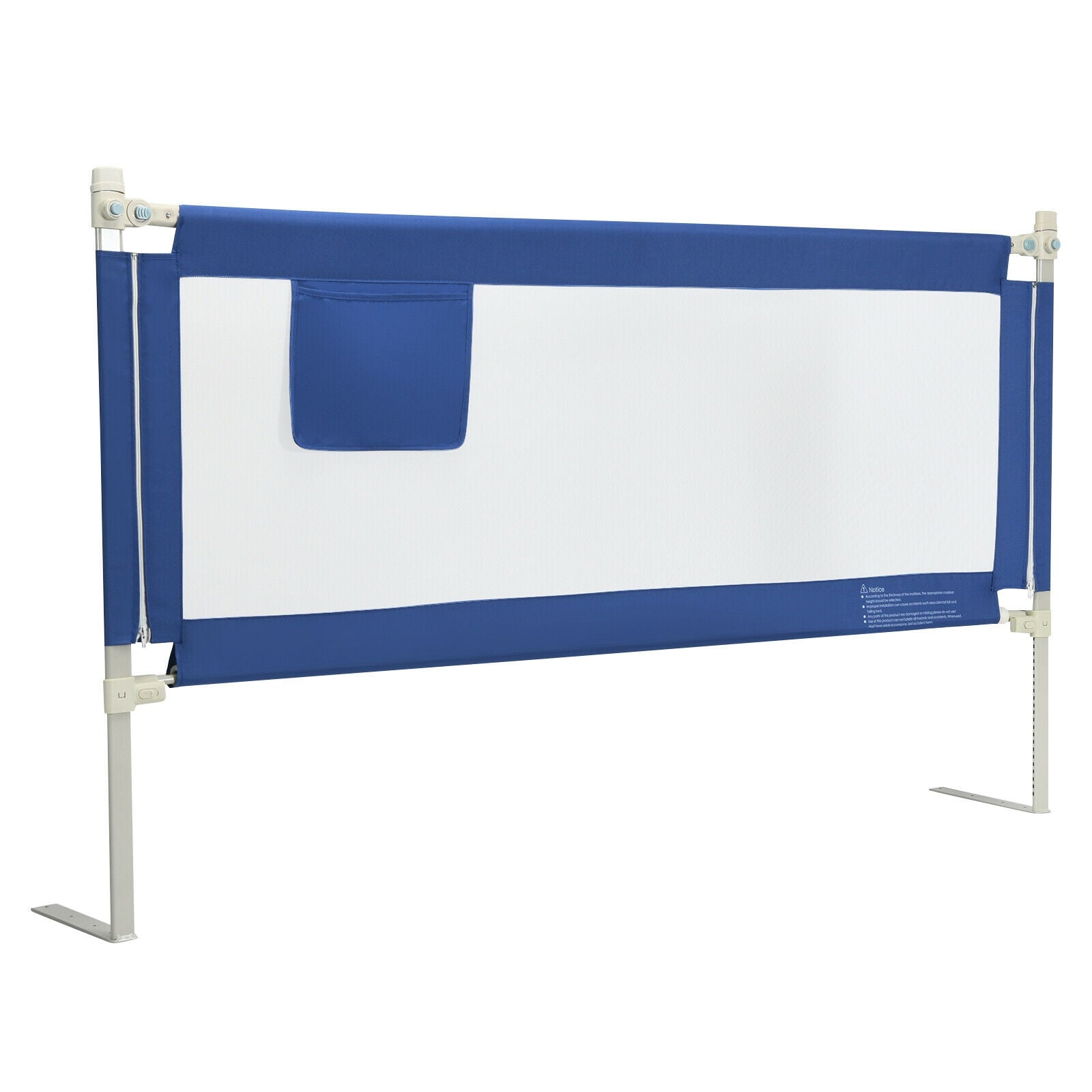 69.5 Inches Toddler Bedrail with Anti-Collision Cotton and Side Pocket