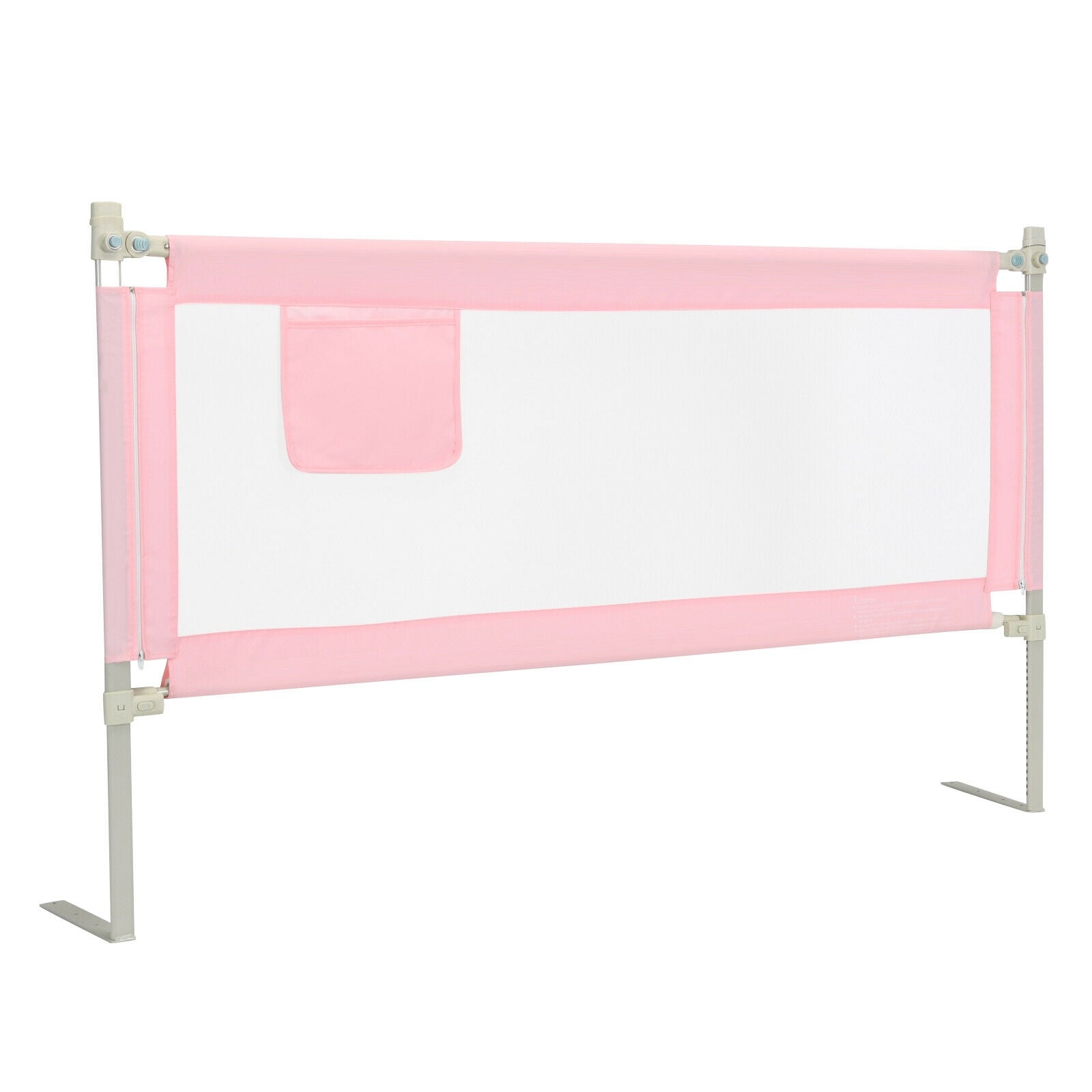 69.5 Inches Toddler Bedrail with Anti-Collision Cotton and Side Pocket