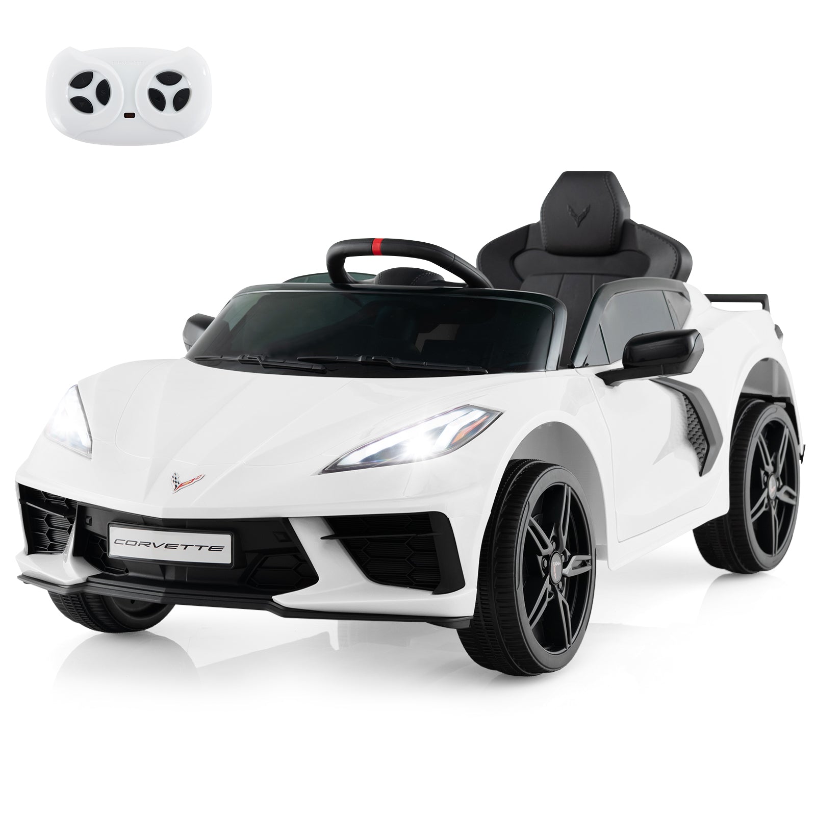 12V Electric Kids Ride On Car Licensed Chevrolet Corvette C8 with Remote Control Ages 3+ Years Old