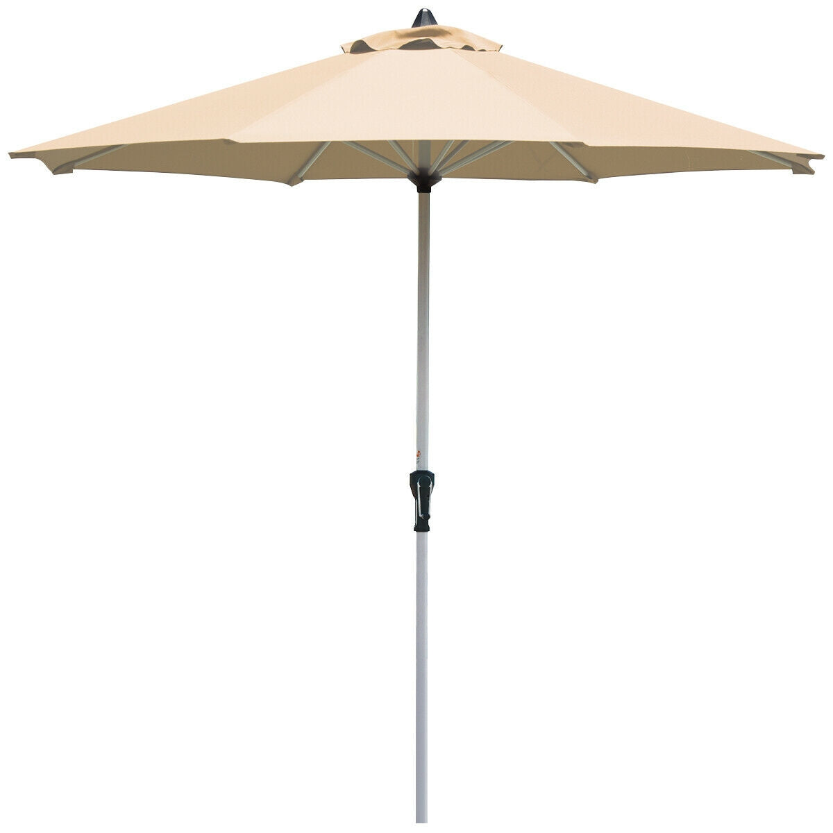 9 Feet Patio Outdoor Market Umbrella with Aluminum Pole without Weight Base