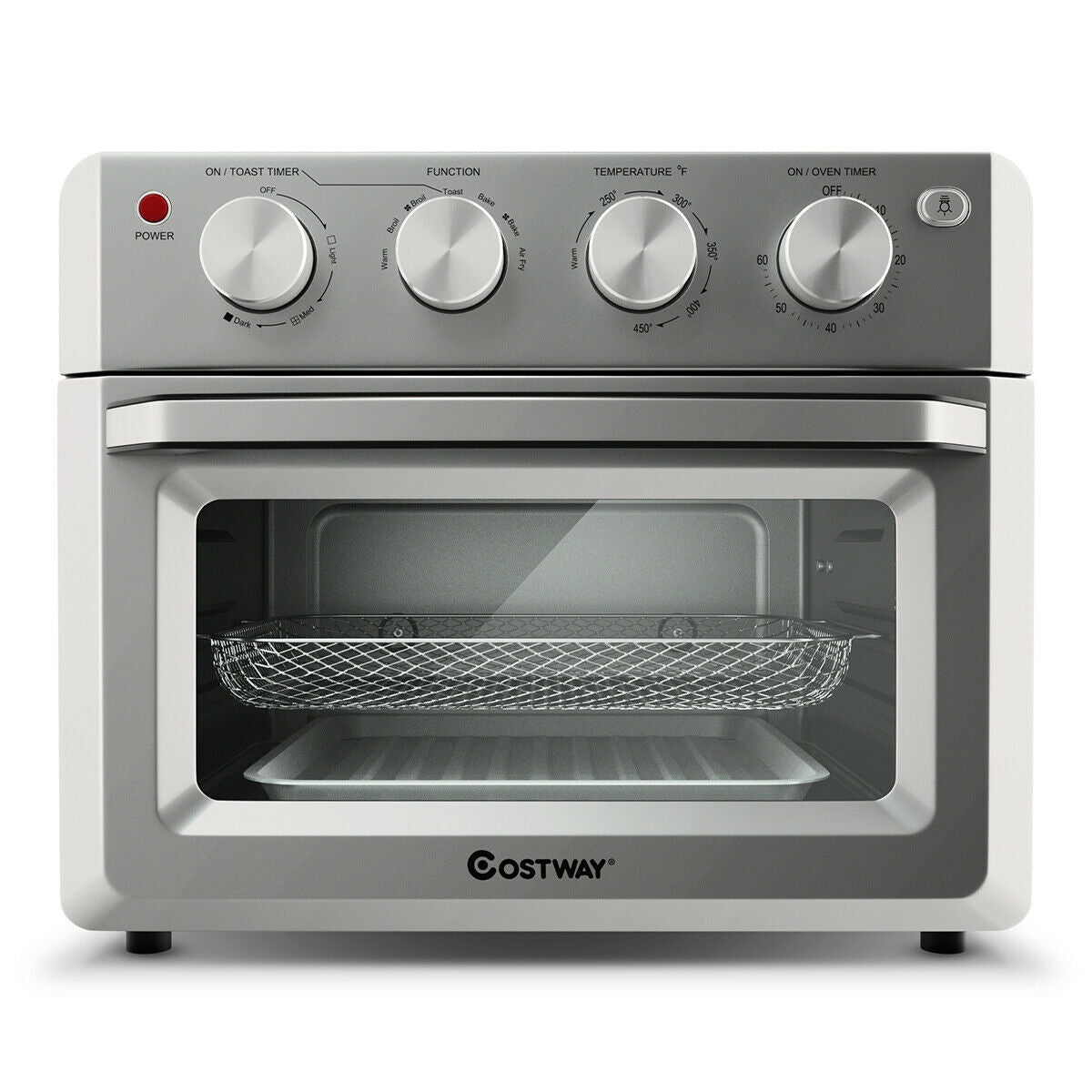Dehydrate Convection Air Fryer Toaster Oven with 5 Accessories