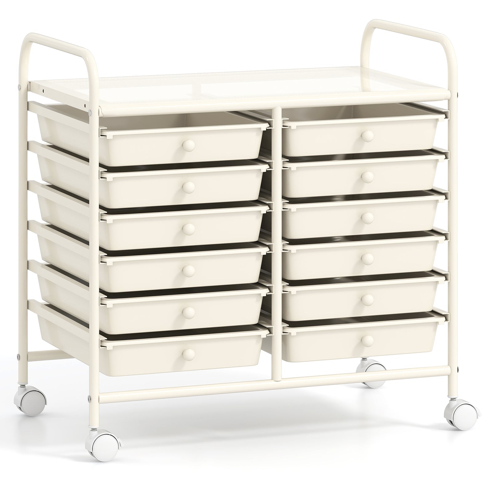 12 Drawers Rolling Storage Cart for Home and Office