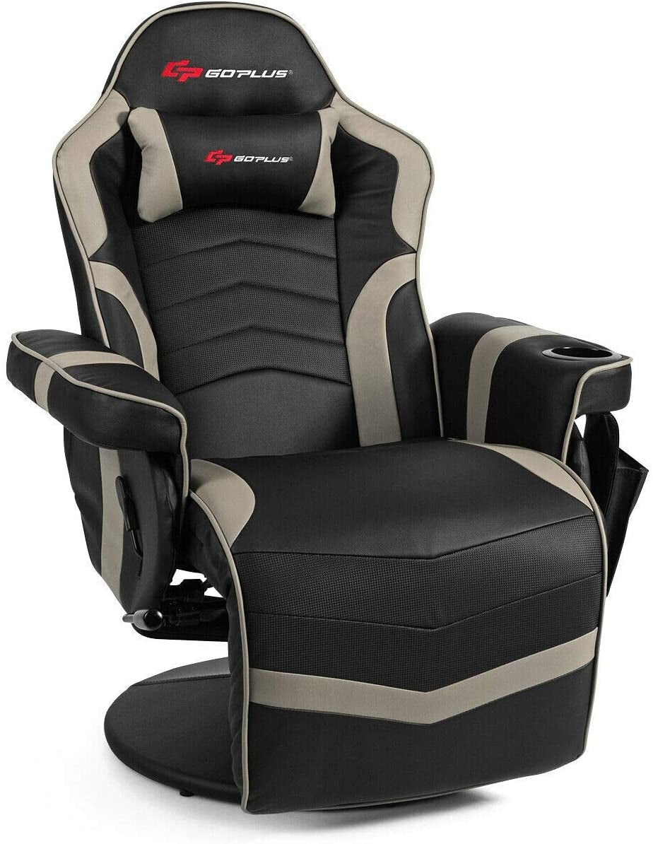 Ergonomic High Back Massage Gaming Chair with Pillow