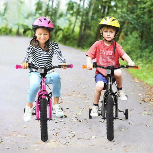16-Inch Kids Bike for 4-7 Years Old Adjustable with Removable Training Wheels-16 inches