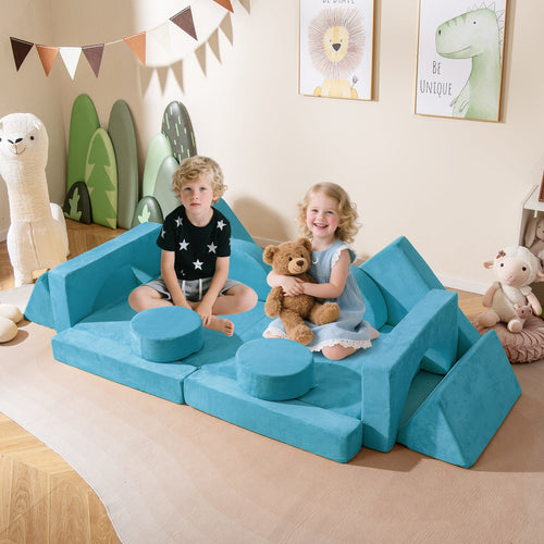 14 PCS Modular Kids Play Couch for Playroom and Bedroom