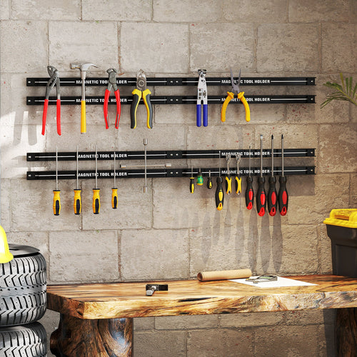 18 Inch Magnetic Tool Holder Strip with Mounting Screws