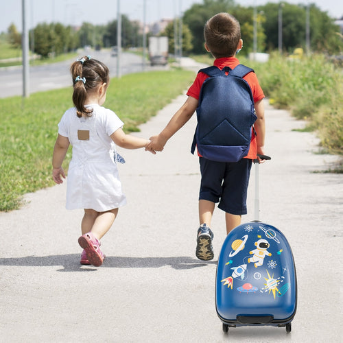 16 Inch Kids Carry-On Luggage Hard Shell Suitcase with Wheels