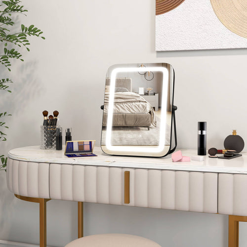16 x 12 Inch Rectangular Vanity Makeup Mirror with 3 Color Dimmable Lighting