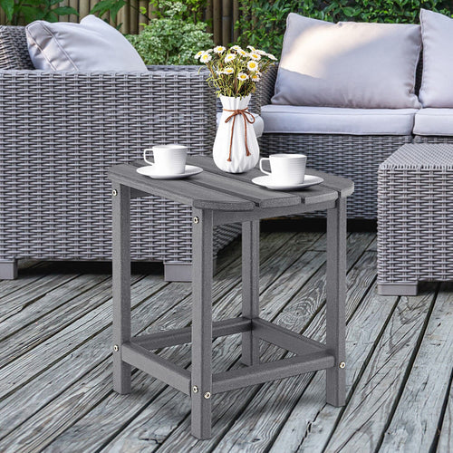 18 Inch Weather Resistant Side Table for Garden Yard Patio