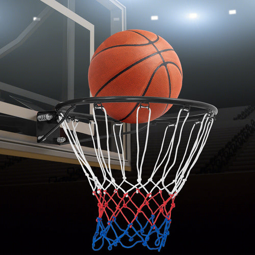 18 Inch Basketball Rim Goal Replacement with All Weather Net and Mounting Hardware