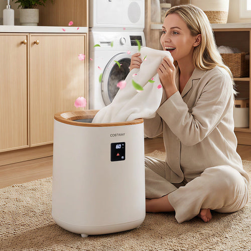 18 L Large Blanket Towel Warmer with LED Display for Bathroom-White