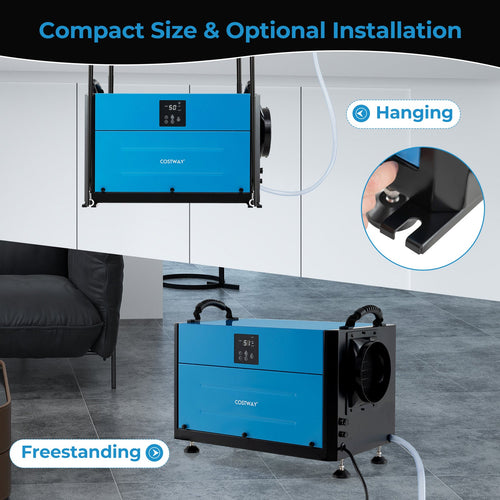 192 Pint Crawl Space Dehumidifier with 3 Modes and 24H Timer