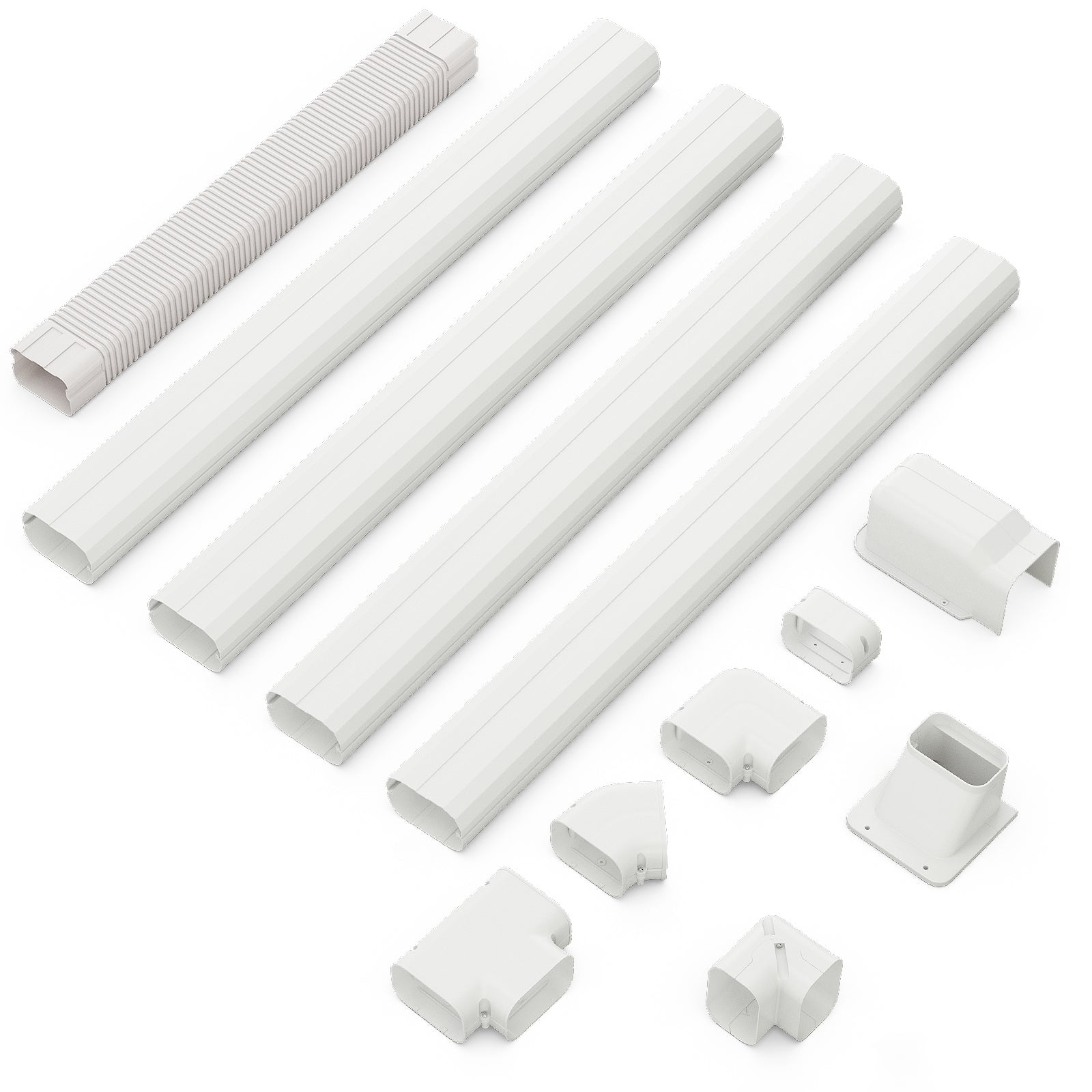 4 Inches W Mini Decorative PVC Slim Line Cover Kit