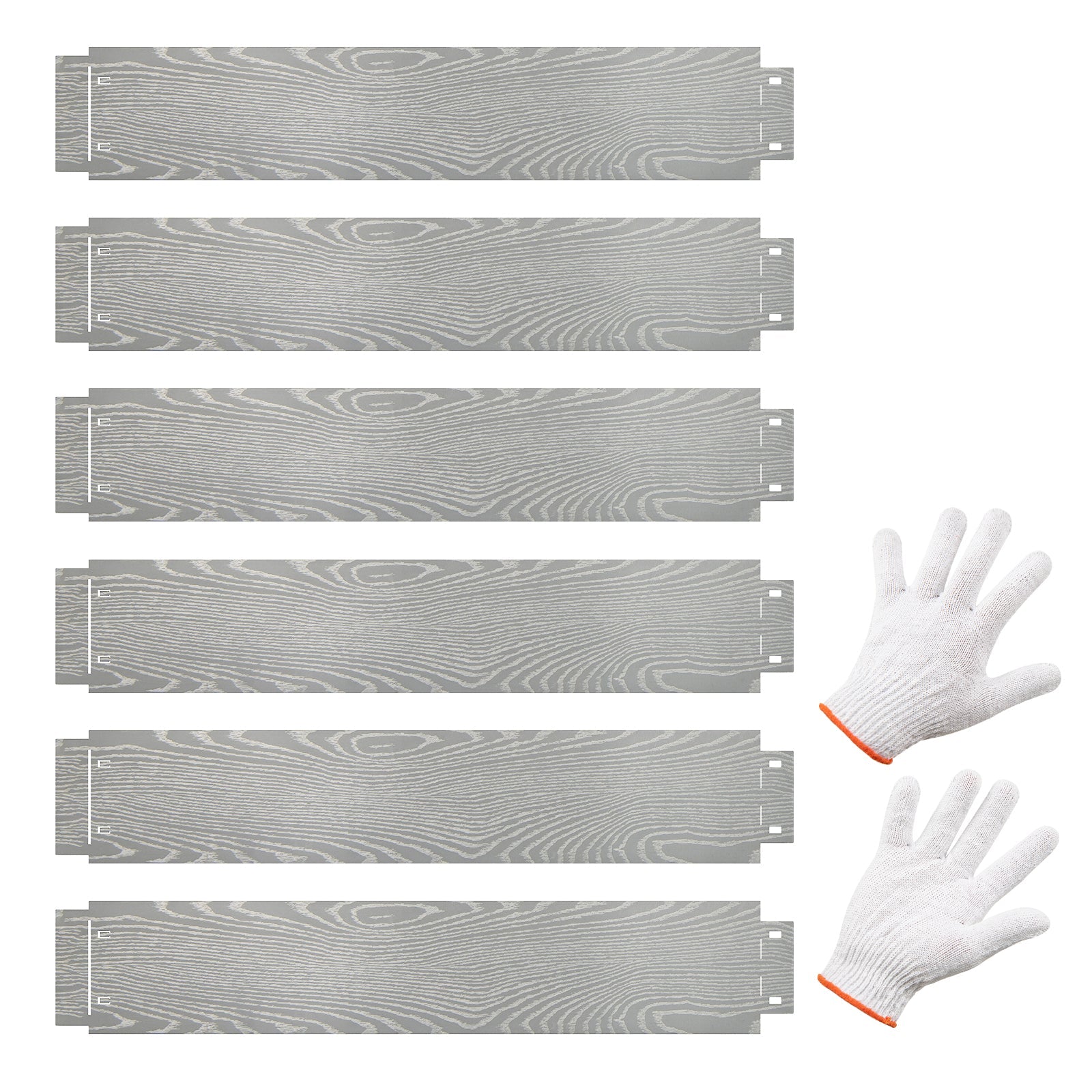 6-Pack 20 FT Galvanized Metal Landscape Edging for Lawn Yard