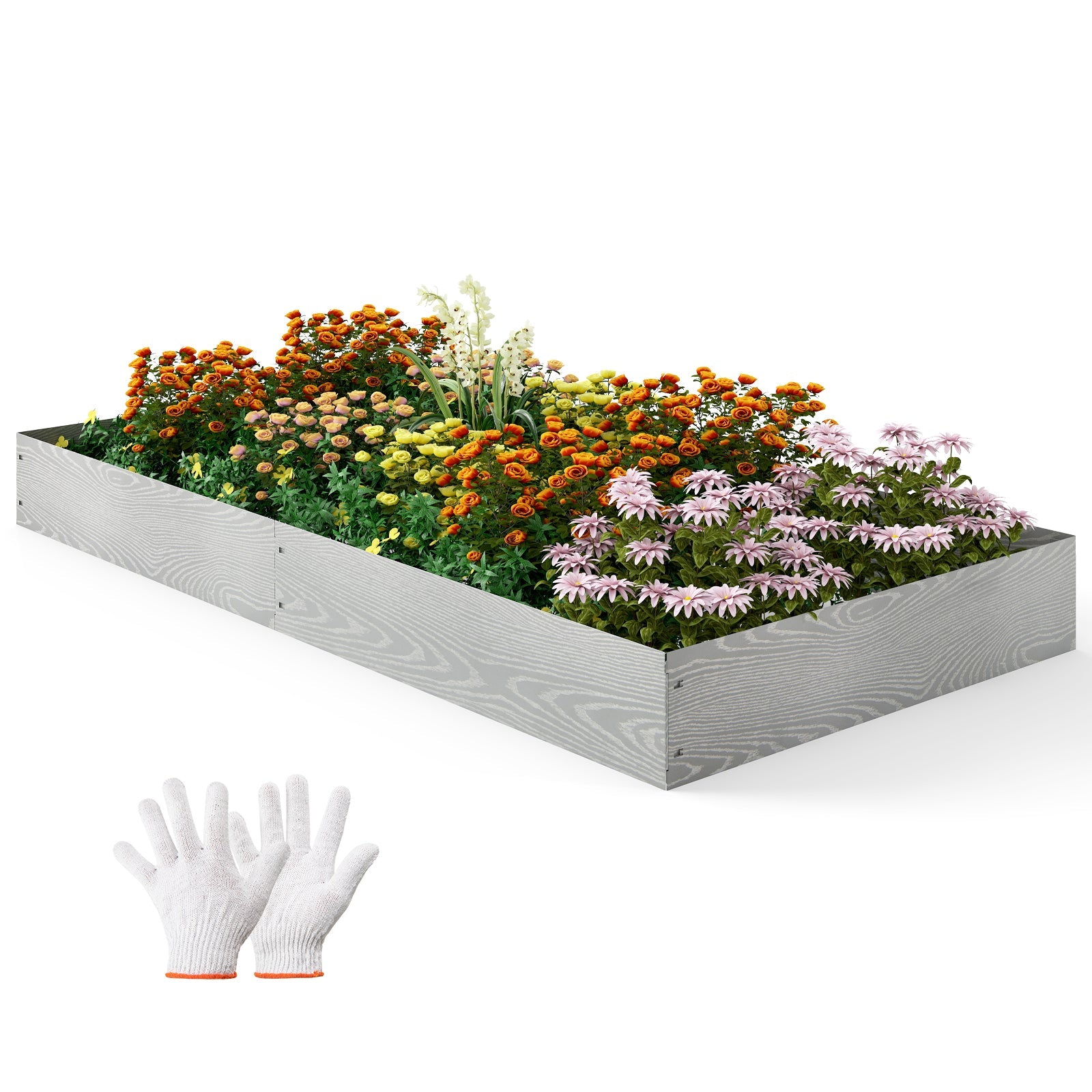 6-Pack 20 FT Galvanized Metal Landscape Edging for Lawn Yard