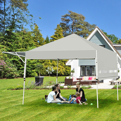 17 Feet x 10 Feet Foldable Pop Up Canopy with Adjustable Instant Sun Shelter