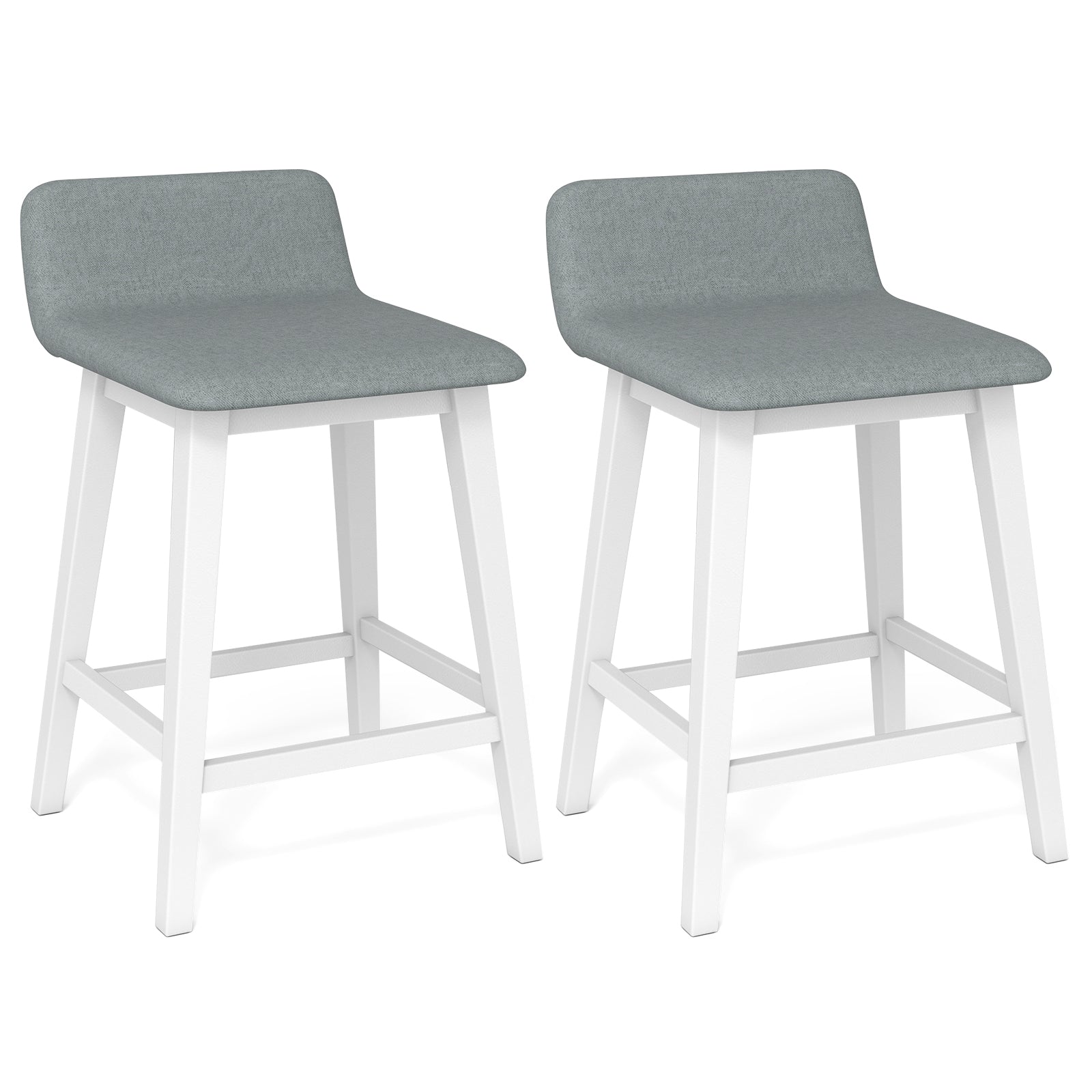 24 Inch Counter Height Bar Stools Set of 2 with Low Back