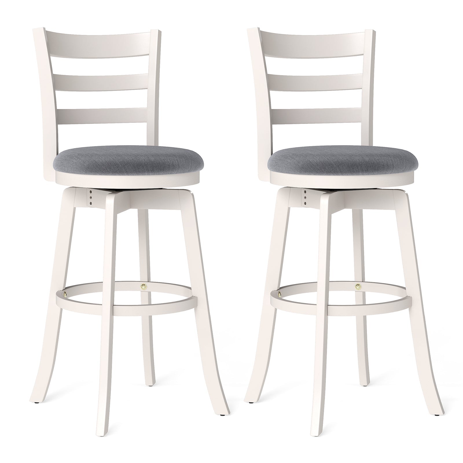 25"/30.5" Swivel Barstools Set of 2 360¬∞ Rotating Bar/Counter Height Chairs with Upholstered Seat