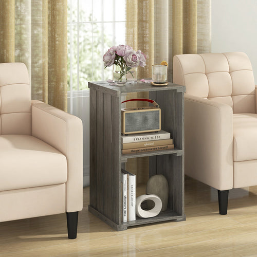 2-Cube Storage Shelf with Open Back and 3-Tier Shelf