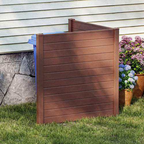 2 Panels 48 x 48 Inch Air Conditioner Trash Can Pool Equipment Enclosure-Brown