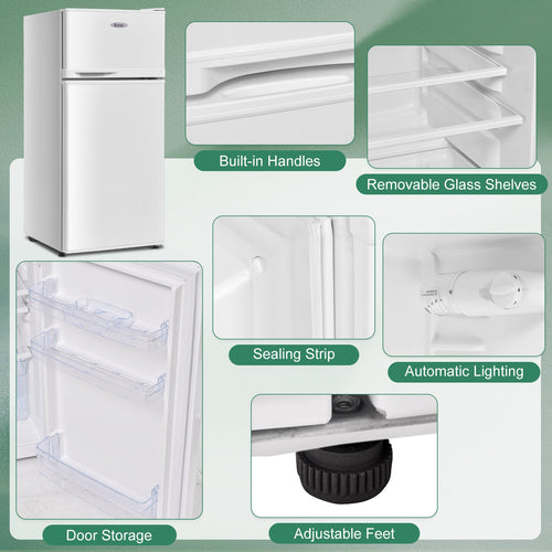 2 Doors Cold-rolled Sheet Compact Refrigerator