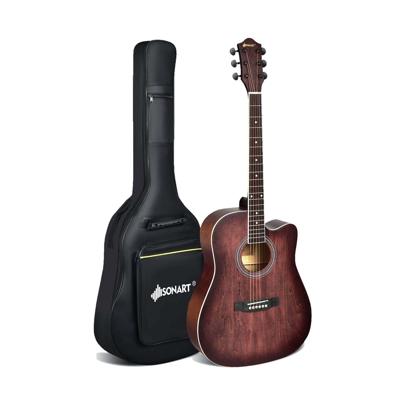 41 Inch Full Size Cutaway Acoustic Guitar Set for Beginner