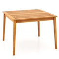 40 Inch Acacia Wood Dining Square Bistro Table with 1.96 Inch Umbrella Hole