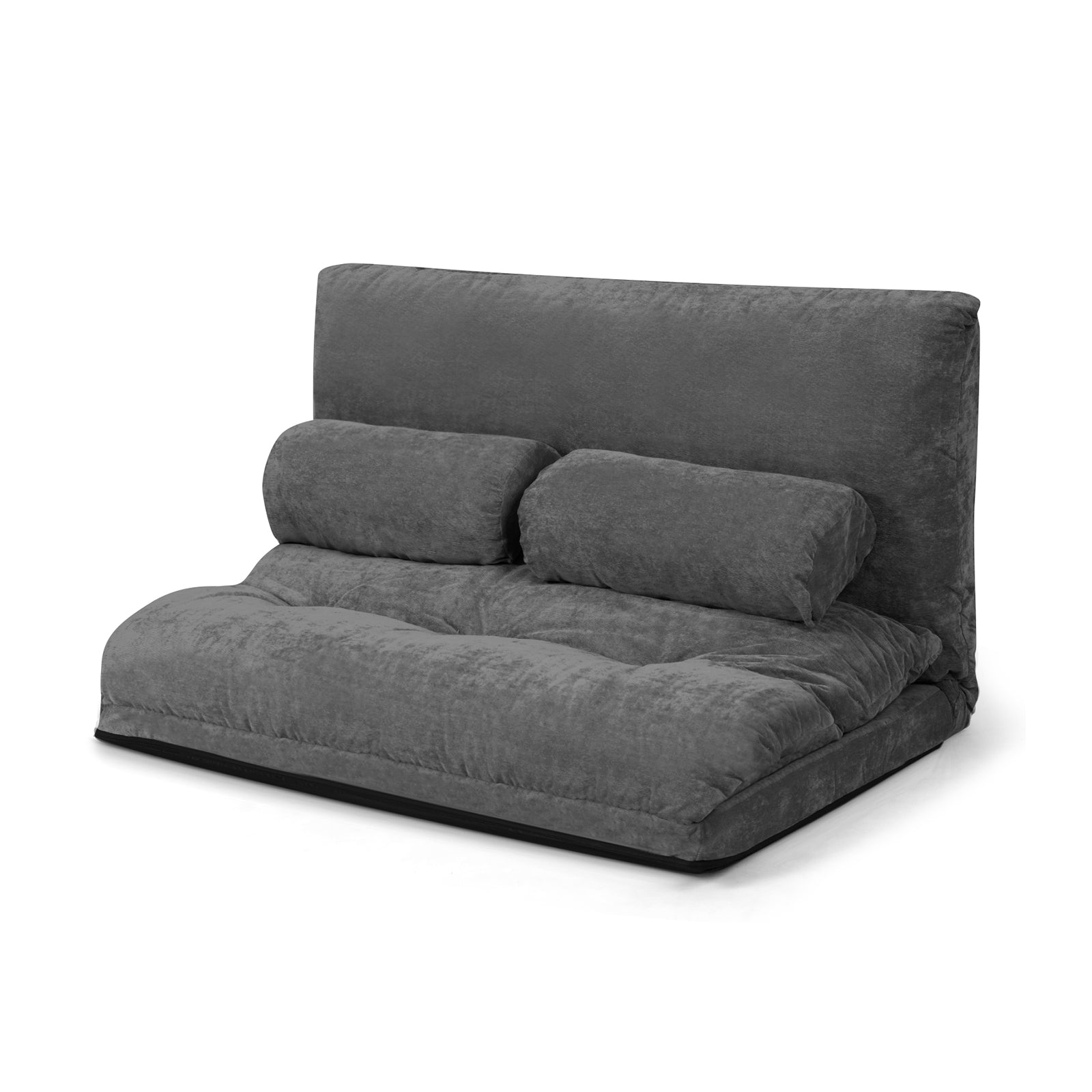 6-Position Adjustable Sleeper Lounge Couch with 2 Pillows