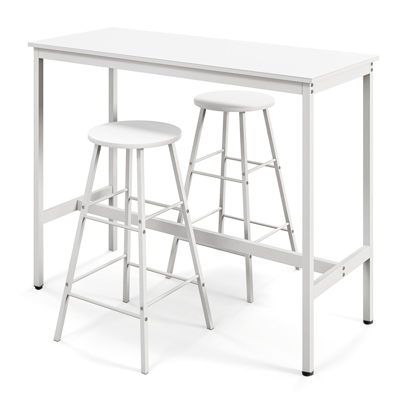 3 Piece Pub Table and Stools Kitchen Dining Set