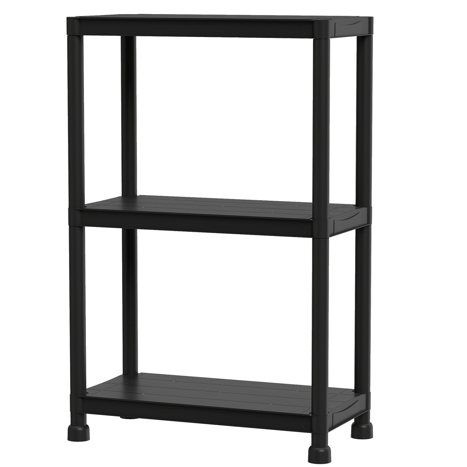 4-Tier Heavy-Duty Plastic Storage Shelves Freestanding Garage Shelving Unit