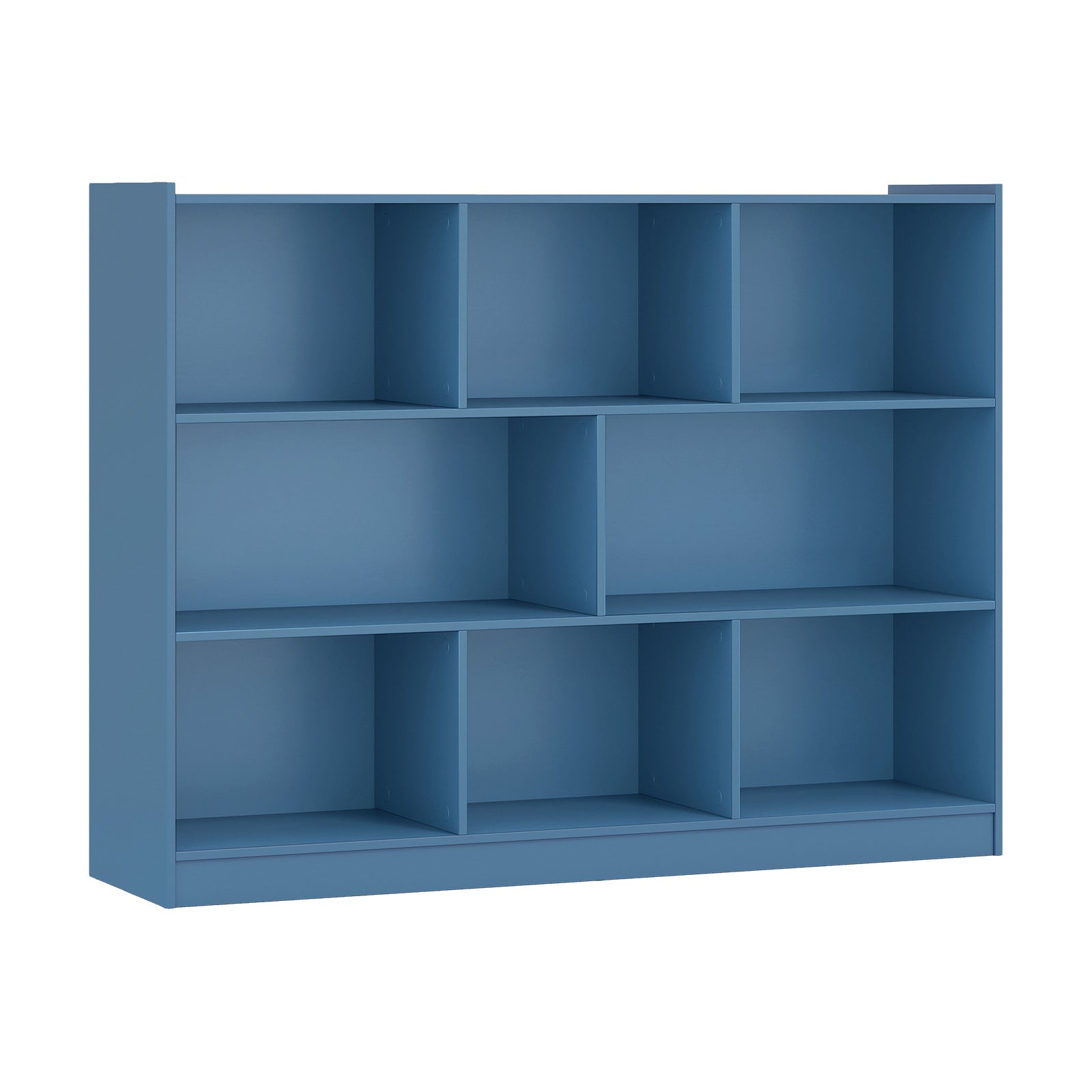 3-Tier Open Bookcase 8-Cube Floor Standing Storage Shelves