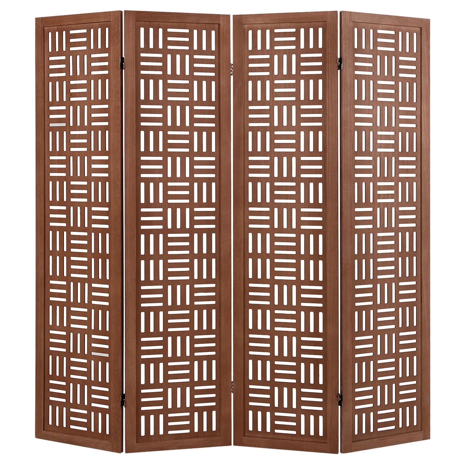 4-Panel Solid Wood Room Divider Folding Partition Stand