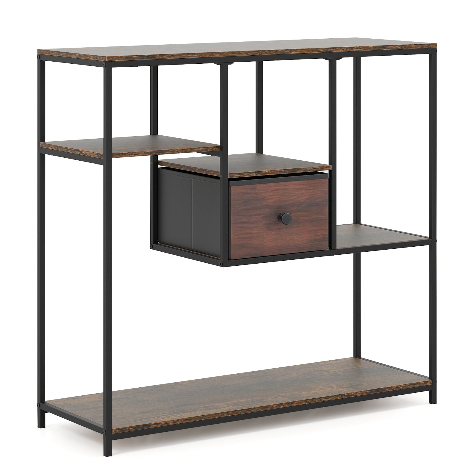 40 Inch Console Table Behind Sofa Couch with Storage
