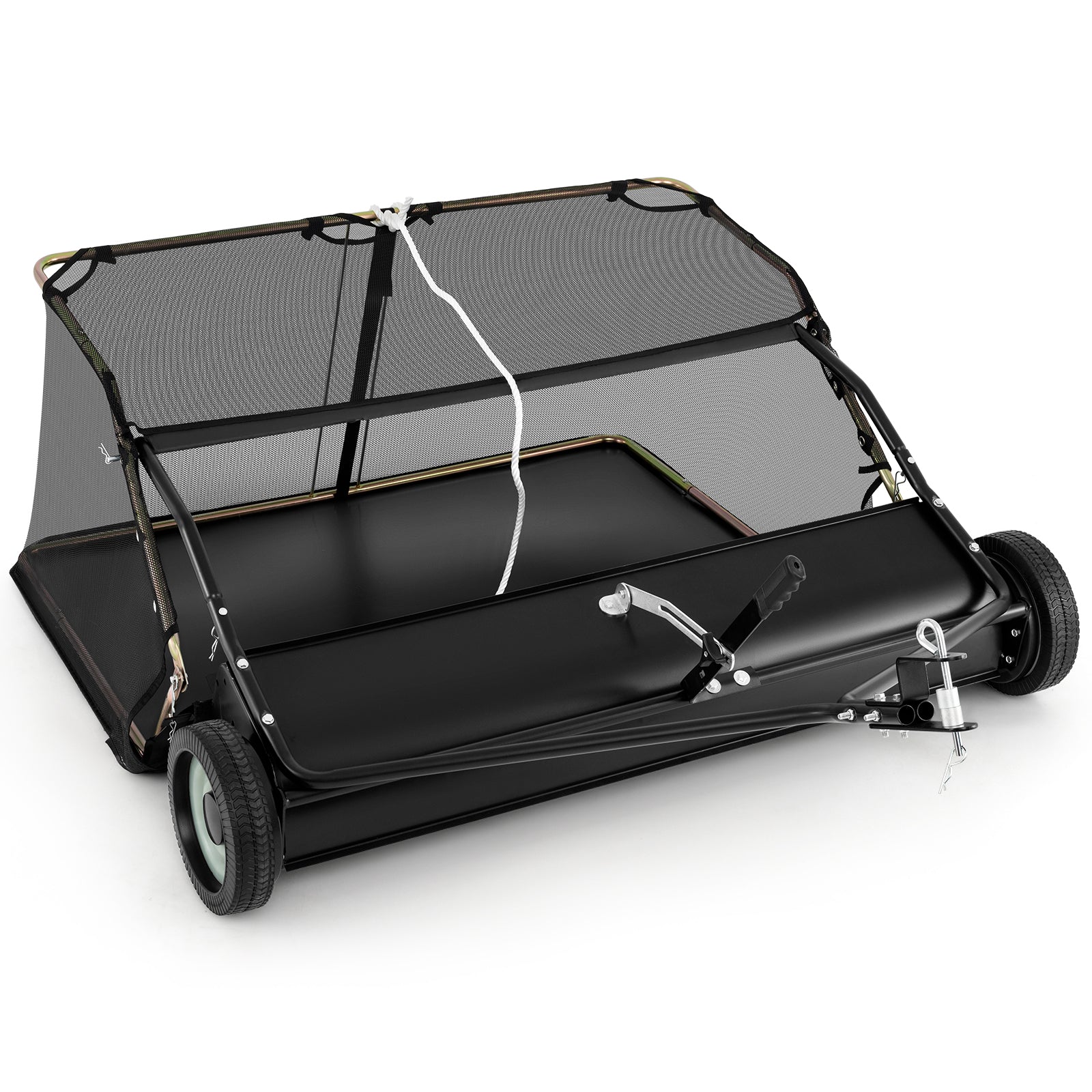 42 Inch Tow-Behind Lawn Sweeper with 26/27 Cu.FT Hopper Bag