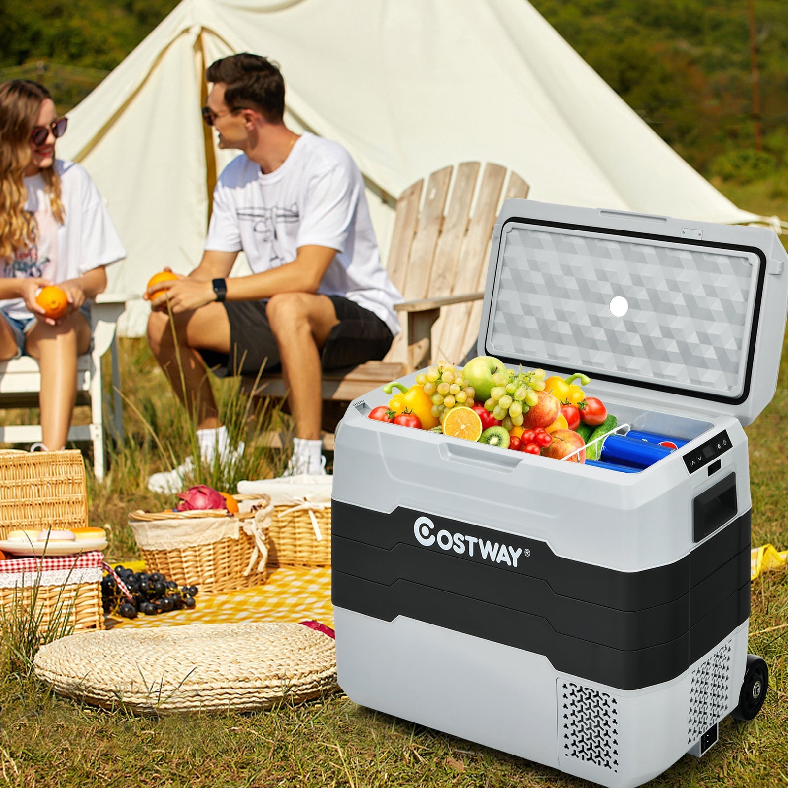42 QT Portable Dual-Zone Car Refrigerator