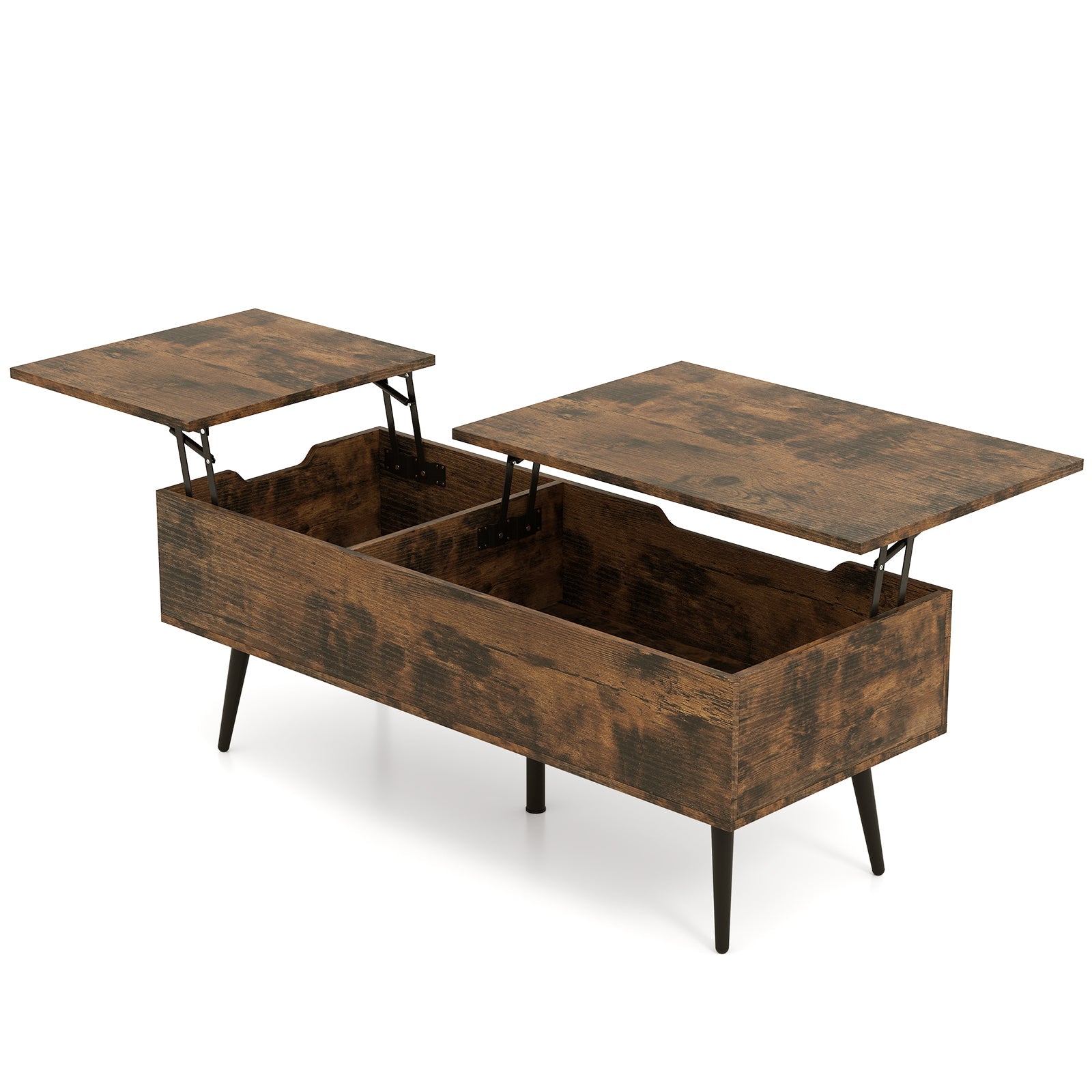 47 Inch Lift Top Coffee Table with 2 Hidden Compartments