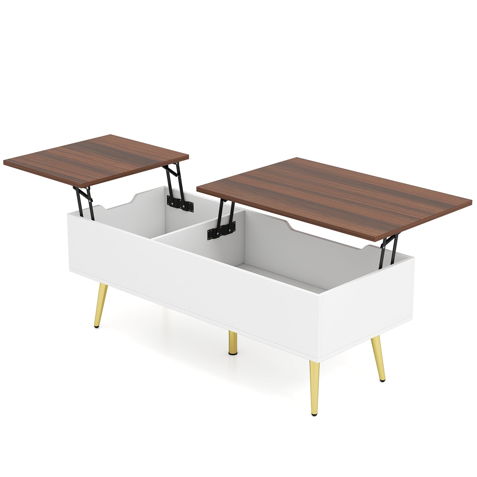 47 Inch Lift Top Coffee Table with 2 Hidden Compartments
