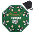 48 Inch 8-Player Foldable Poker Table Top with Carrying Bag and Cup Holders