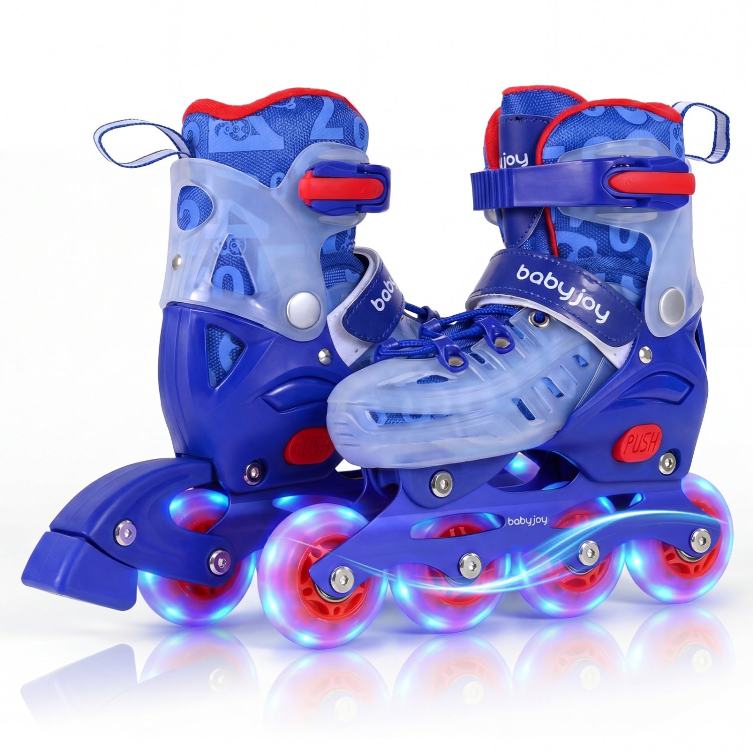 4-Size Adjustable Kids Inline Skates for Beginners Ages 5-7