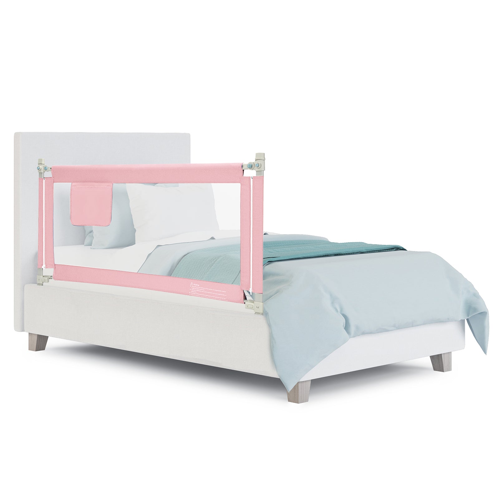 57 Inch Toddlers Vertical Lifting Baby Bed Rail Guard with Lock