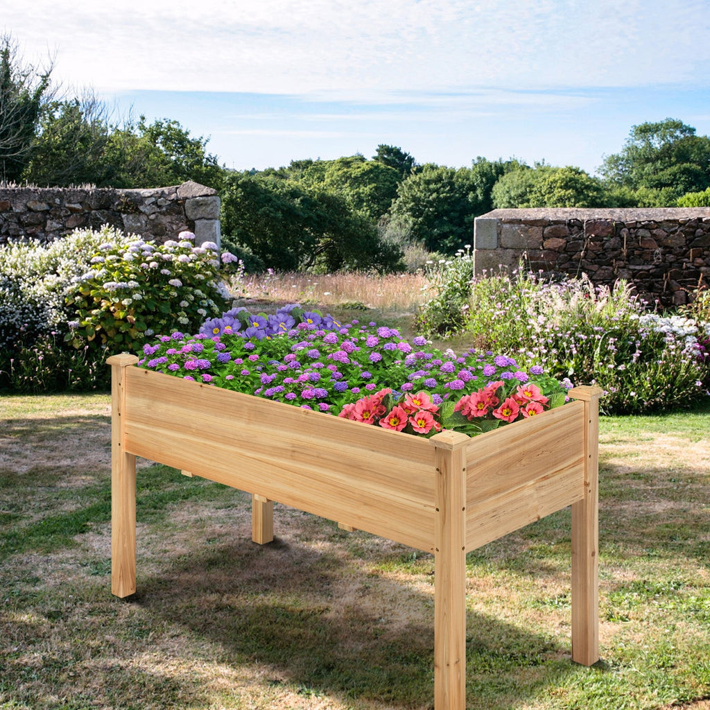 Wooden Raised Vegetable Garden Bed Elevated Grow Vegetable Planter