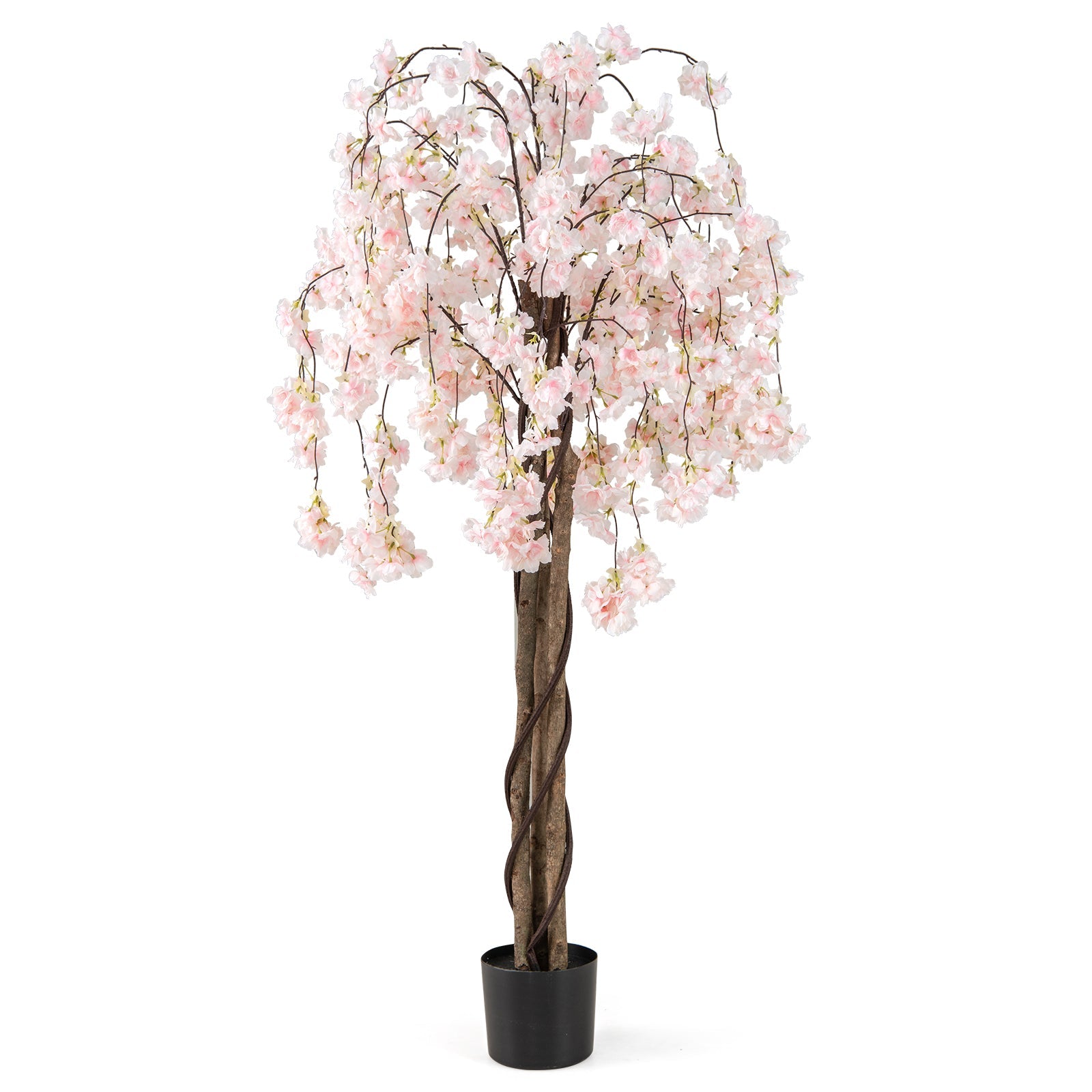 5.5 FT Tall Artificial Cherry Blossom Tree with Pink/White Flowers 1 Pack