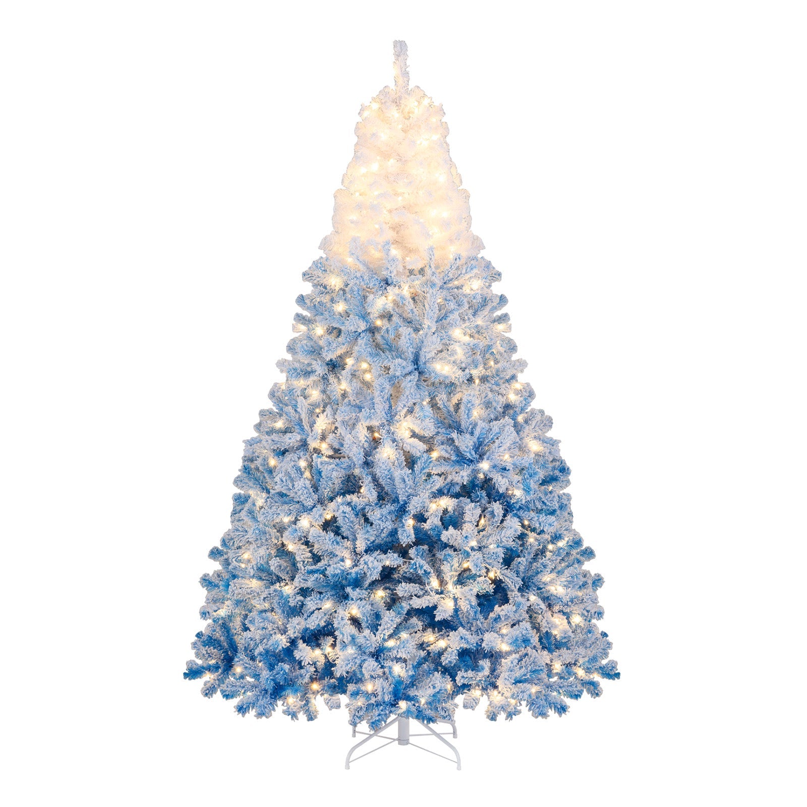5/6/7/8 FT Artificial Christmas Tree with Warm White LED Lights and 8 Modes