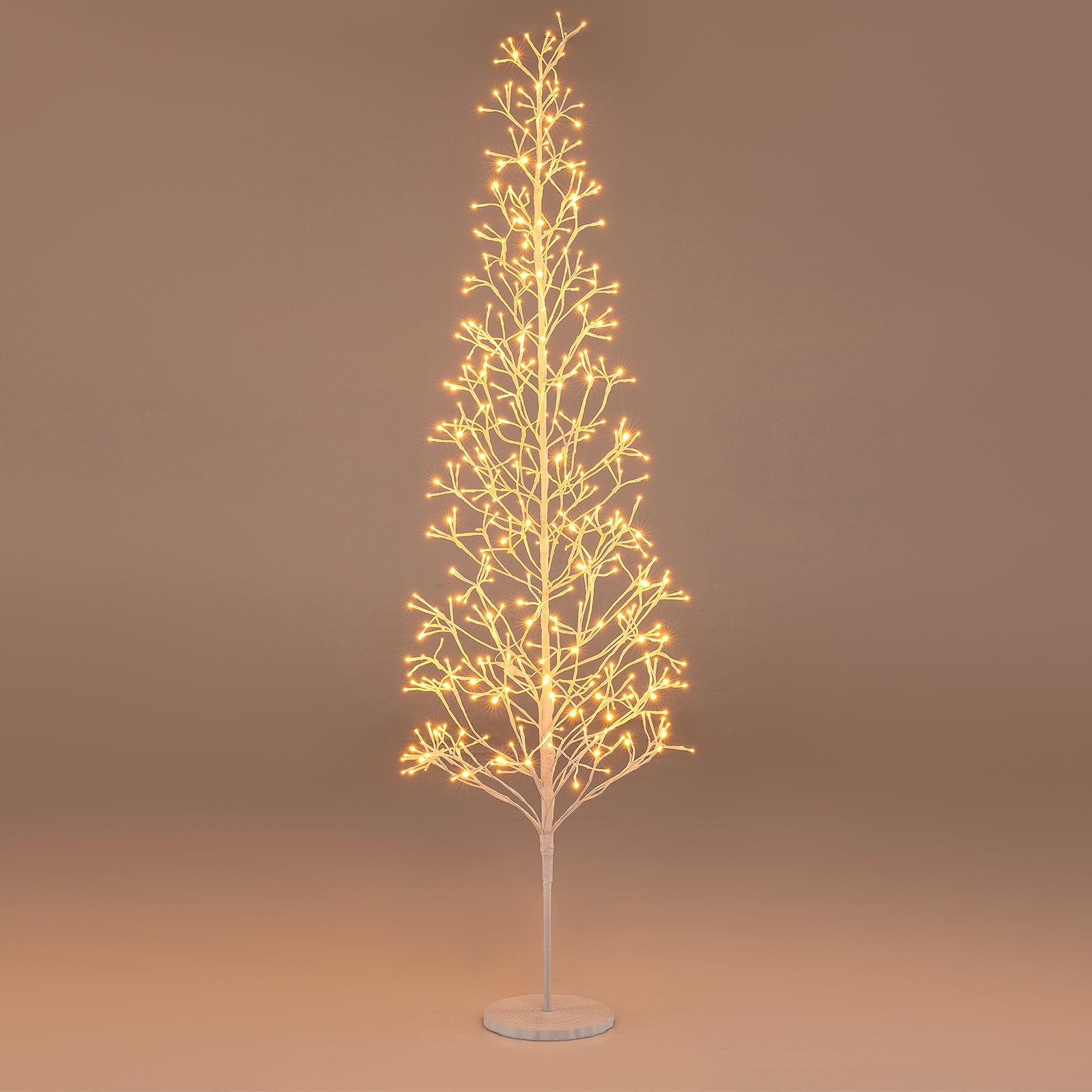 5/6/7 FT Lighted Birch Tree Pre-lit Twig Tree with 240/320/456 Warm White Light LED Lights