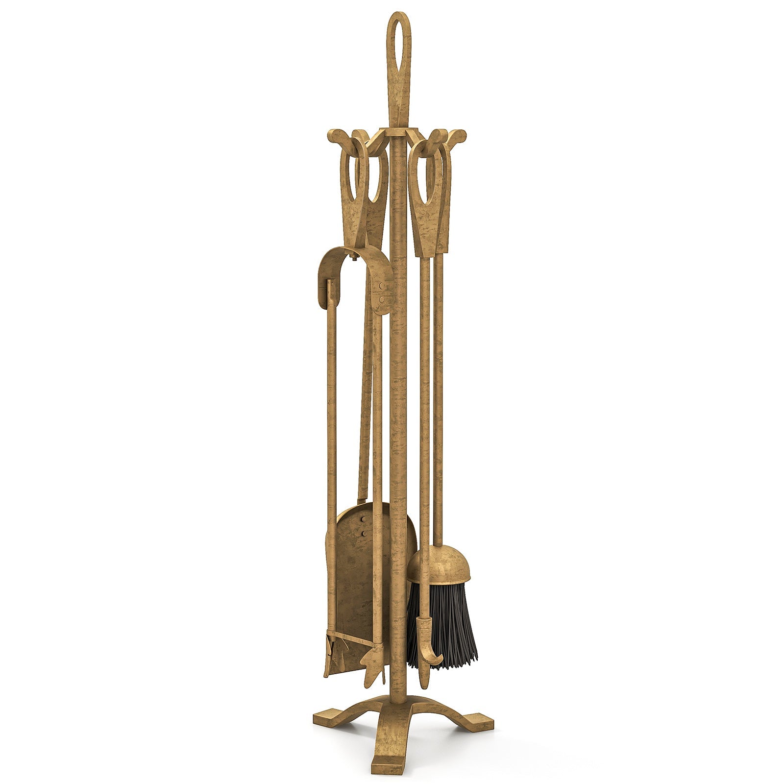5 Pieces Fireplace Tool Set Fireplace Accessories with Poker