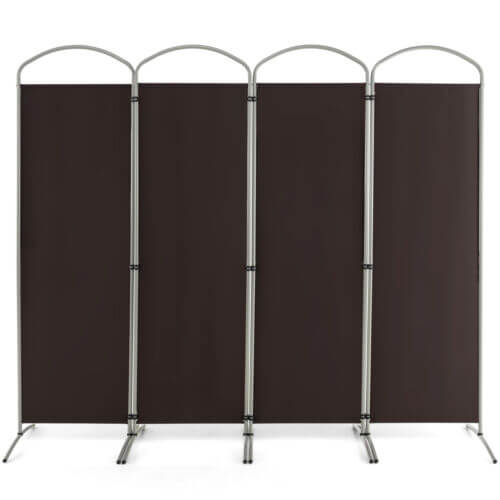 6.2Ft Folding 4-Panel Room Divider for Home Office Living Room