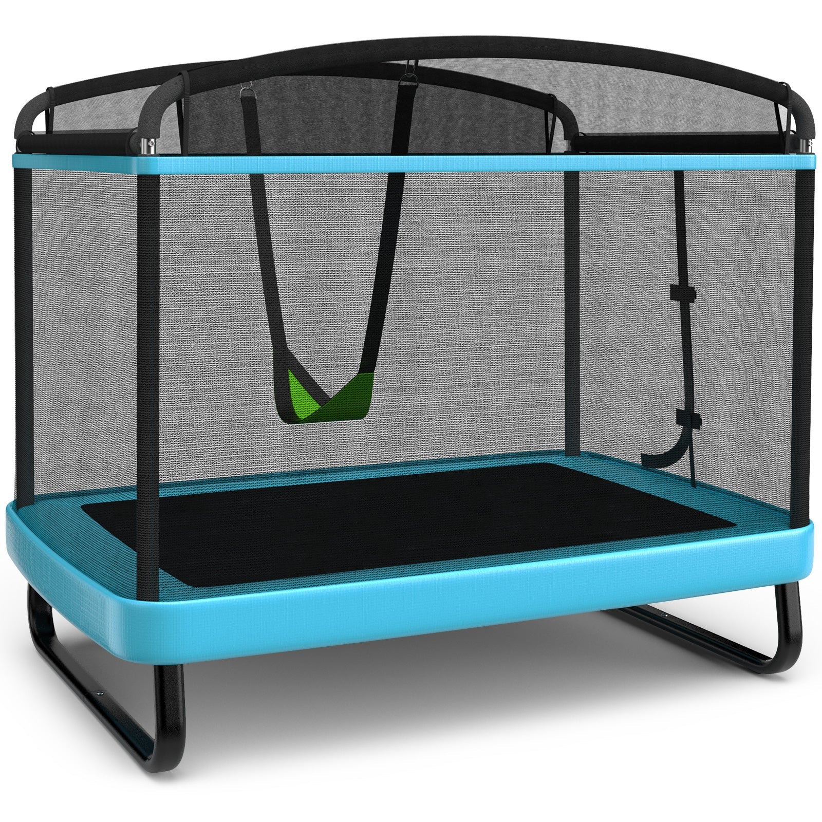 6 Feet Kids Entertaining Trampoline with Swing Safety Fence