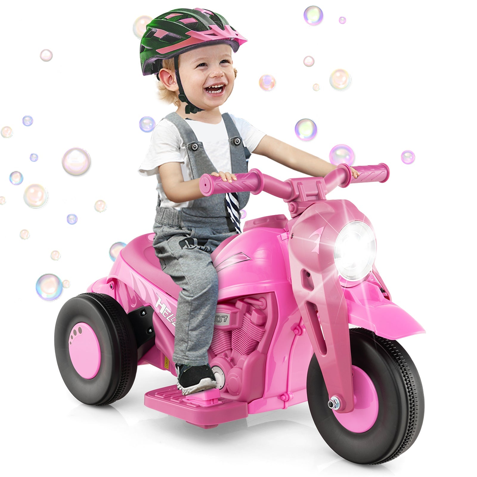 6V Kids Electric Ride on Motorcycle with Bubble Maker and Music