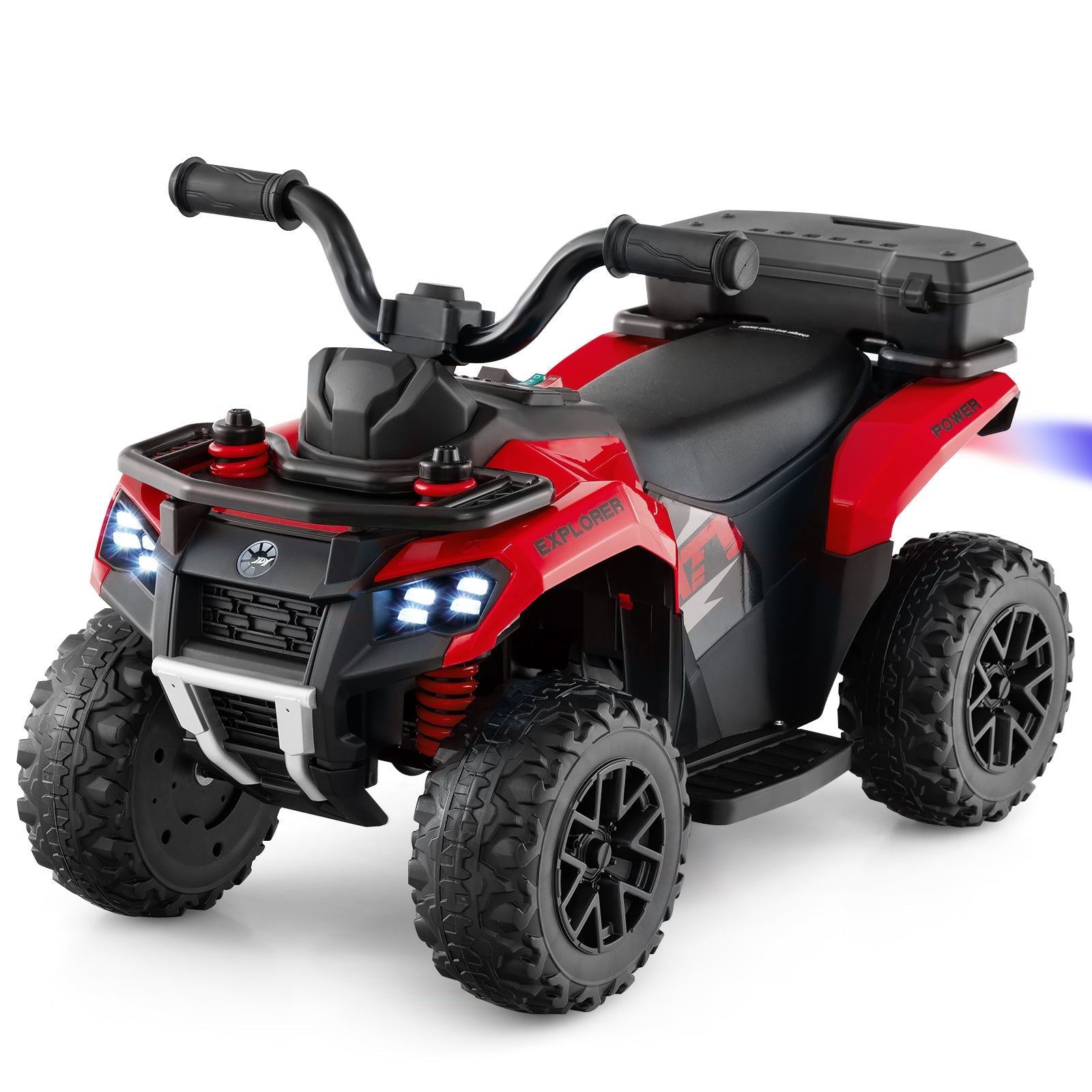 6V Kids Ride On ATV with Spray Function and Storage Box with Music