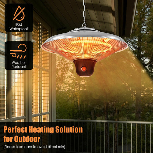 1500W Electric Hanging Ceiling Mounted Infrared Heater with Remote Control